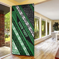 Personalised Aotearoa Ngati Maniapoto Door Cover New Zealand Maori Tribal Fern Pattern