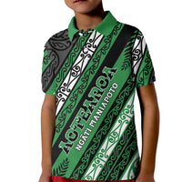 Personalised Aotearoa Ngati Maniapoto Kid Polo Shirt New Zealand Maori Tribal Fern Pattern