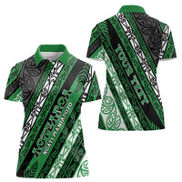 Personalised Aotearoa Ngati Maniapoto Women Polo Shirt New Zealand Maori Tribal Fern Pattern