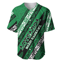 Personalised Aotearoa Ngati Raukawa Baseball Jersey New Zealand Maori Tribal Fern Pattern