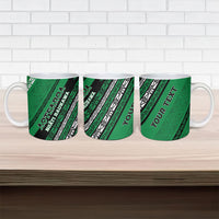 Personalised Aotearoa Ngati Raukawa Ceramic Mug New Zealand Maori Tribal Fern Pattern