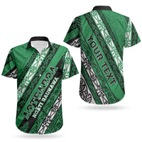 Personalised Aotearoa Ngati Raukawa Couples Matching Off Shoulder Maxi Dress and Hawaiian Shirt New Zealand Maori Tribal Fern Pattern