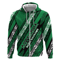 Personalised Aotearoa Ngati Raukawa Hoodie New Zealand Maori Tribal Fern Pattern
