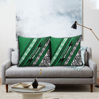 Aotearoa Ngati Raukawa Pillow Cover New Zealand Maori Tribal Fern Pattern
