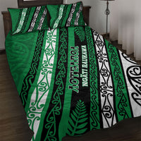 Aotearoa Ngati Raukawa Quilt Bed Set New Zealand Maori Tribal Fern Pattern