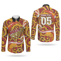 Custom Aotearoa Waikato Tainui Couples Matching Short Sleeve Bodycon Dress and Long Sleeve Button Shirt Maori Tribal Pattern Koru Motif