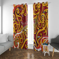 Aotearoa Waikato Tainui Window Curtain Maori Tribal Pattern Koru Motif