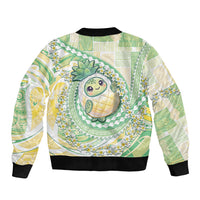 Hawaii Pineapple Bomber Jacket Cute Cosplay Turtle Plumeria Spiral DT05 - Polynesian Pride
