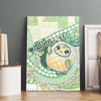 Hawaii Pineapple Canvas Wall Art Cute Cosplay Turtle Plumeria Spiral DT05 - Polynesian Pride