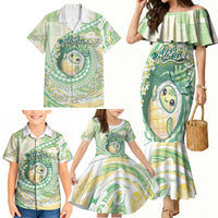 Hawaii Pineapple Family Matching Mermaid Dress and Hawaiian Shirt Cute Cosplay Turtle Plumeria Spiral DT05 - Polynesian Pride