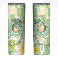 Hawaii Pineapple Skinny Tumbler Cute Cosplay Turtle Plumeria Spiral DT05 Mint - Polynesian Pride