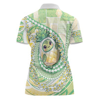 Hawaii Pineapple Women Polo Shirt Cute Cosplay Turtle Plumeria Spiral DT05 - Polynesian Pride