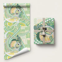 Hawaii Pineapple Wrapping Paper Cute Cosplay Turtle Plumeria Spiral DT05 58" × 23" Mint - Polynesian Pride