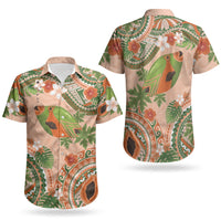 Hawaii Papaya Couples Matching Puletasi and Hawaiian Shirt Cute Cosplay Humuhumu Fish Plumeria Waves DT05 - Polynesian Pride