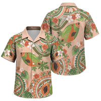 Hawaii Papaya Family Matching Summer Maxi Dress and Hawaiian Shirt Cute Cosplay Humuhumu Fish Plumeria Waves DT05 Son's Shirt Orange - Polynesian Pride
