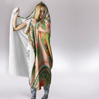 Hawaii Papaya Hooded Blanket Cute Cosplay Humuhumu Fish Plumeria Waves DT05 - Polynesian Pride