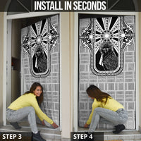 Mabuhay Philippines Festival Door Cover Philippine Eagle Sun Three Stars Barong Pattern DT05 - Polynesian Pride