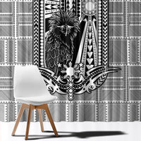 Mabuhay Philippines Festival Window Curtain Philippine Eagle Sun Three Stars Barong Pattern DT05 - Polynesian Pride
