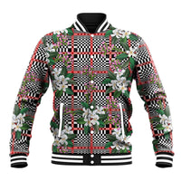 Red Binakol Motifs With Jasminum Sambac Baseball Jacket Mabuhay Philippines Festival DT05 Unisex Red - Polynesian Pride