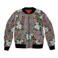 Red Binakol Motifs With Jasminum Sambac Bomber Jacket Mabuhay Philippines Festival DT05 Unisex Red - Polynesian Pride