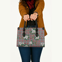 Red Binakol Motifs With Jasminum Sambac Leather Bag Mabuhay Philippines Festival DT05 - Polynesian Pride