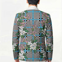 Blue Binakol Motifs With Jasminum Sambac Blazer Mabuhay Philippines Festival DT05 - Polynesian Pride