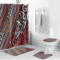 Maori Language Week Bathroom Set Ake Ake Ake Tribal Patterns