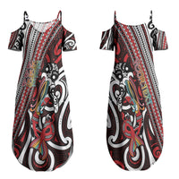 Personalised Maori Language Week Couples Matching Summer Maxi Dress and Hawaiian Shirt Ake Ake Ake Tribal Patterns