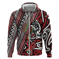 Personalised Maori Language Week Hoodie Ake Ake Ake Tribal Patterns