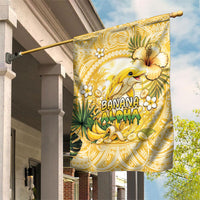 Hawaii Banana Dolphin Garden Flag Cute Cosplay Naiʻa Fish Tribal Patterns DT05 House Flag Yellow - Polynesian Pride
