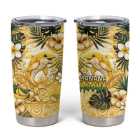 Hawaii Banana Dolphin Tumbler Cup Cute Cosplay Naiʻa Fish Tribal Patterns DT05 Yellow - Polynesian Pride