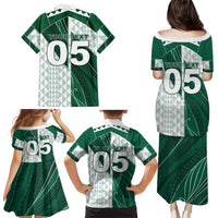Custom Hawaii Volleyball Family Matching Puletasi and Hawaiian Shirt Shaka Aloha Hand