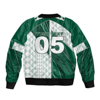 Custom Hawaii Volleyball Sleeve Zip Bomber Jacket Shaka Aloha Hand