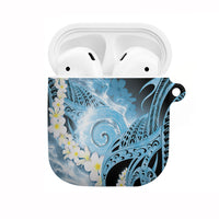 Piko Hawaiian AirPods Case Blue Galaxy Spiral Plumeria Tribal Patterns