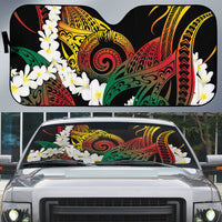 Piko Hawaiian Auto Sun Shade Gradient Spiral Plumeria Tribal Patterns