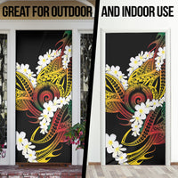 Piko Hawaiian Door Cover Gradient Spiral Plumeria Tribal Patterns
