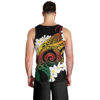 Piko Hawaiian Men Tank Top Gradient Spiral Plumeria Tribal Patterns