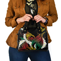 Piko Hawaiian Shoulder Handbag Gradient Spiral Plumeria Tribal Patterns