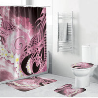 Piko Hawaiian Bathroom Set Pink Galaxy Spiral Plumeria Tribal Patterns