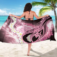 Piko Hawaiian Sarong Pink Galaxy Spiral Plumeria Tribal Patterns