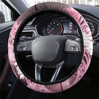 Piko Hawaiian Steering Wheel Cover Pink Galaxy Spiral Plumeria Tribal Patterns