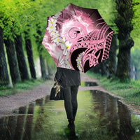 Piko Hawaiian Umbrella Pink Galaxy Spiral Plumeria Tribal Patterns
