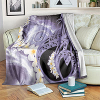 Piko Hawaiian Blanket Purple Galaxy Spiral Plumeria Tribal Patterns