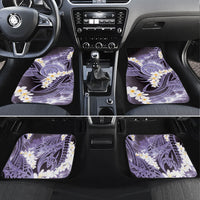 Piko Hawaiian Car Mats Purple Galaxy Spiral Plumeria Tribal Patterns