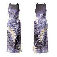 Piko Hawaiian Couples Matching Tank Maxi Dress and Long Sleeve Button Shirt Purple Galaxy Spiral Plumeria Tribal Patterns