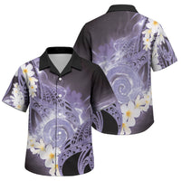 Piko Hawaiian Family Matching Mermaid Dress and Hawaiian Shirt Purple Galaxy Spiral Plumeria Tribal Patterns
