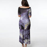Piko Hawaiian Puletasi Purple Galaxy Spiral Plumeria Tribal Patterns