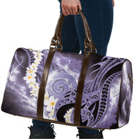 Piko Hawaiian Travel Bag Purple Galaxy Spiral Plumeria Tribal Patterns