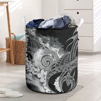 Piko Hawaiian Laundry Basket Monochrome Galaxy Spiral Plumeria Tribal Patterns