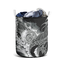 Piko Hawaiian Laundry Basket Monochrome Galaxy Spiral Plumeria Tribal Patterns